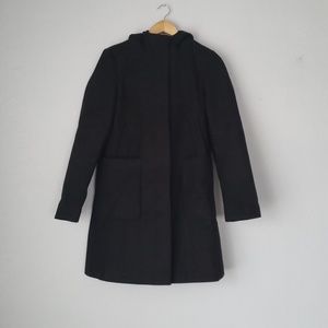 Sleek black hooded jacket